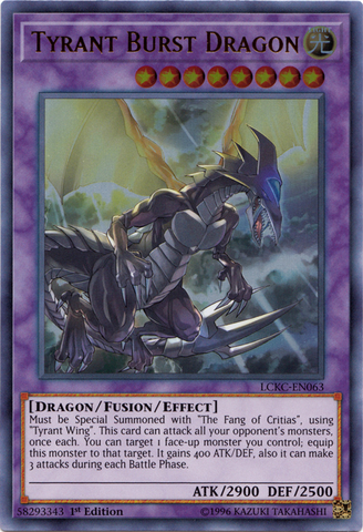 Tyrant Burst Dragon [LCKC-EN063] Ultra Rare - Yu-Gi-Oh! - Card Brawlers | Quebec | Canada |