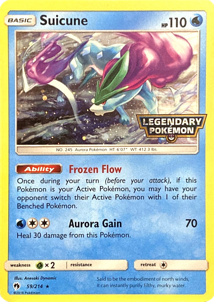 Suicune (59/214) (Legendary Pokemon Stamped) [Sun & Moon: Lost Thunder] - Card Brawlers | Quebec | Canada | Yu-Gi-Oh!