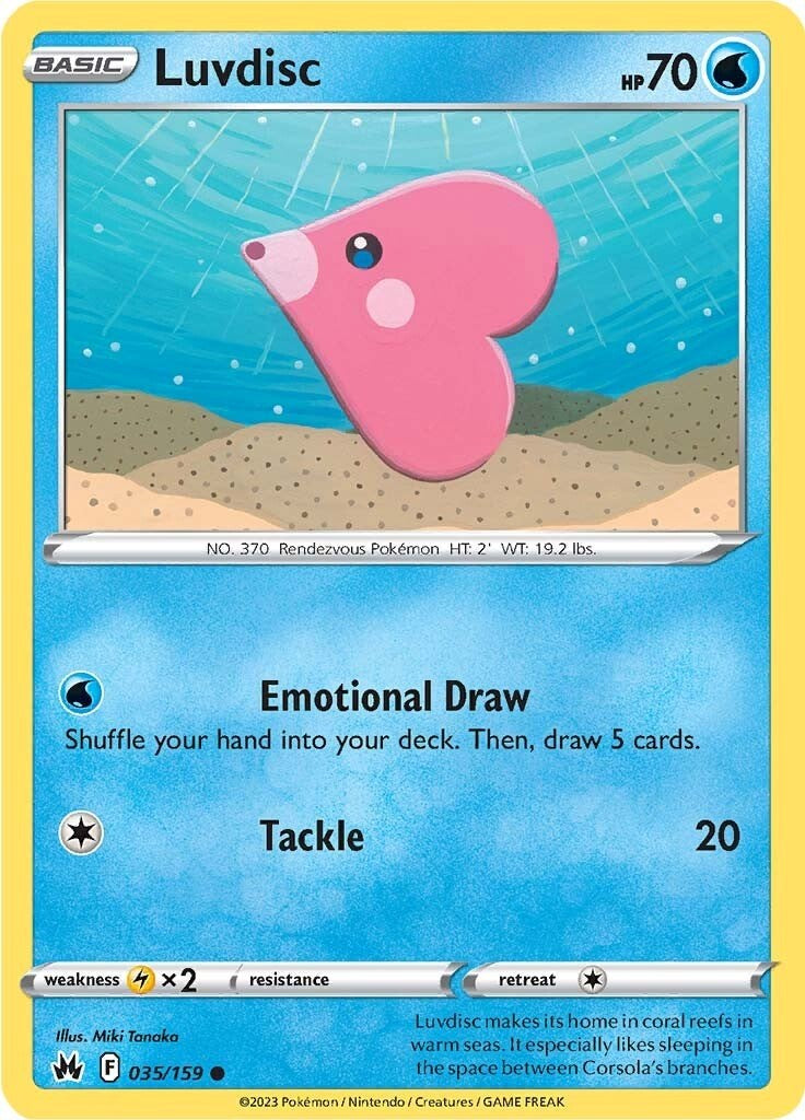 Luvdisc (035/159) [Sword & Shield: Crown Zenith] - Card Brawlers | Quebec | Canada | Yu-Gi-Oh!