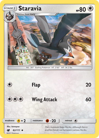 Staravia (82/111) [Sun & Moon: Crimson Invasion] - Card Brawlers | Quebec | Canada | Yu-Gi-Oh!