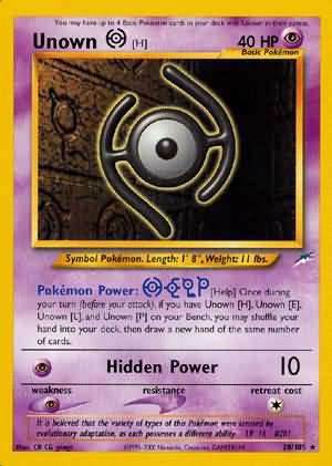 Unown [H] (28/105) [Neo Destiny Unlimited] - Card Brawlers | Quebec | Canada | Yu-Gi-Oh!