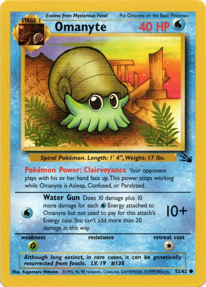 Omanyte (52/62) [Fossil Unlimited] - Card Brawlers | Quebec | Canada | Yu-Gi-Oh!