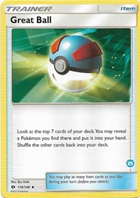Great Ball (119/149) (Deck Exclusive #25) [Sun & Moon: Trainer Kit - Alolan Ninetales] - Card Brawlers | Quebec | Canada | Yu-Gi-Oh!
