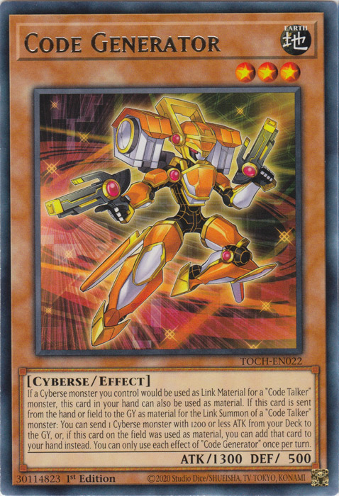 Code Generator [TOCH-EN022] Rare - Card Brawlers | Quebec | Canada | Yu-Gi-Oh!