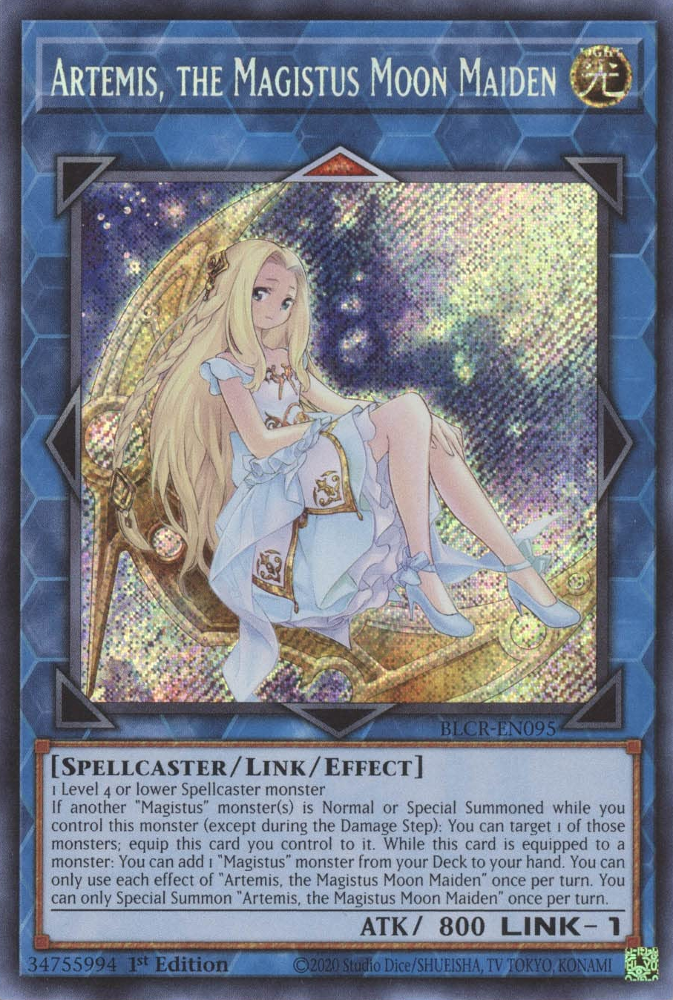 Artemis, the Magistus Moon Maiden [BLCR-EN095] Secret Rare - Card Brawlers | Quebec | Canada | Yu-Gi-Oh!