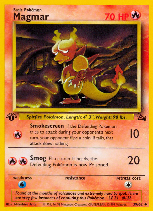 Magmar (39/62) [Fossil 1st Edition] - Card Brawlers | Quebec | Canada | Yu-Gi-Oh!