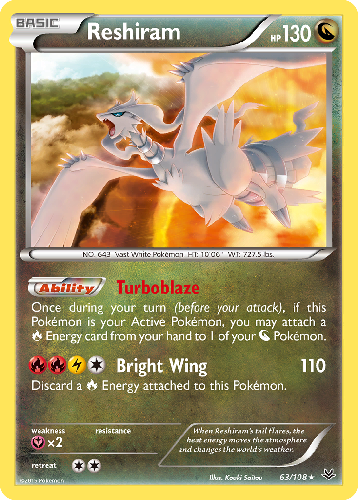 Reshiram (63/108) [XY: Roaring Skies] - Card Brawlers | Quebec | Canada | Yu-Gi-Oh!