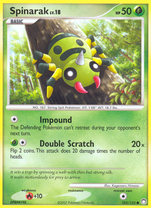 Spinarak (103/123) [Diamond & Pearl: Mysterious Treasures] - Card Brawlers | Quebec | Canada | Yu-Gi-Oh!