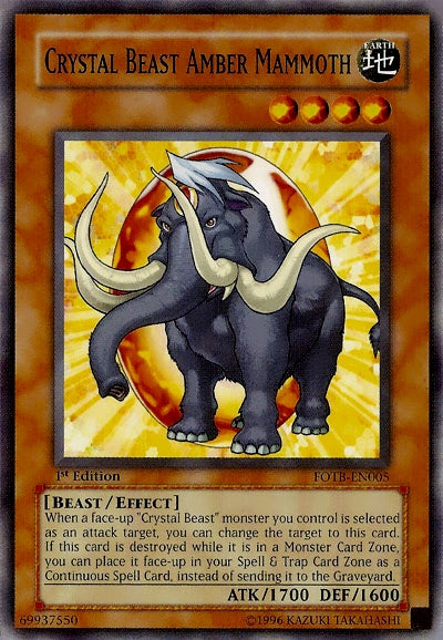 Crystal Beast Amber Mammoth [FOTB-EN005] Common - Card Brawlers | Quebec | Canada | Yu-Gi-Oh!