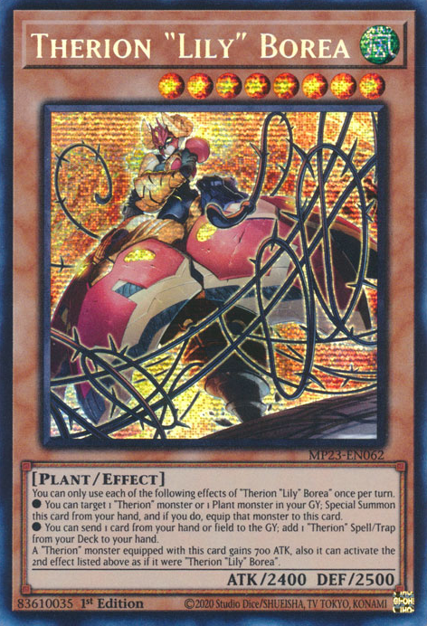 Therion "Lily" Borea [MP23-EN062] Prismatic Secret Rare - Card Brawlers | Quebec | Canada | Yu-Gi-Oh!