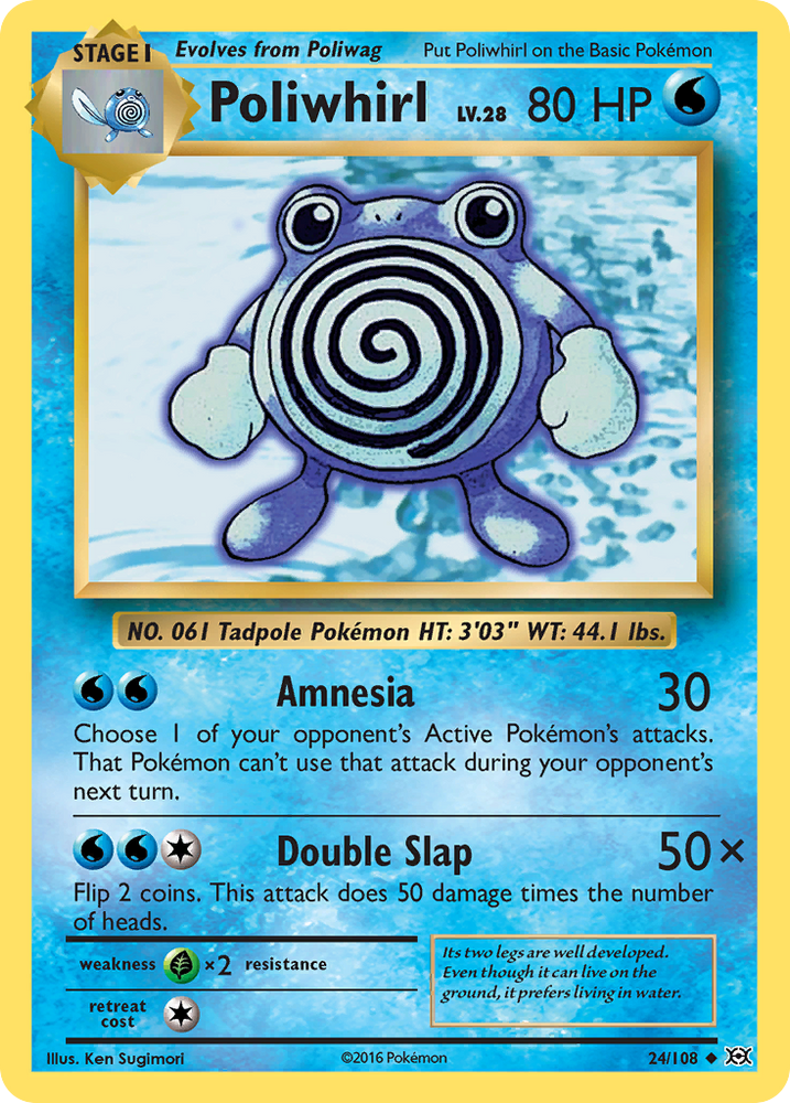 Poliwhirl (24/108) [XY: Evolutions] - Card Brawlers | Quebec | Canada | Yu-Gi-Oh!