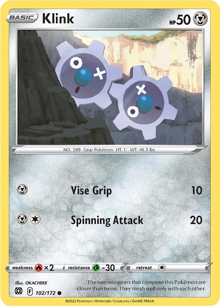 Klink (102/172) [Sword & Shield: Brilliant Stars] - Card Brawlers | Quebec | Canada | Yu-Gi-Oh!