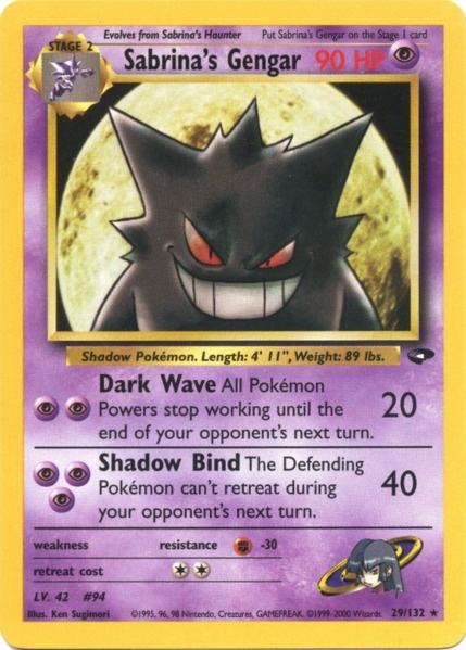 Sabrina's Gengar (29/132) [Gym Challenge Unlimited] - Card Brawlers | Quebec | Canada | Yu-Gi-Oh!