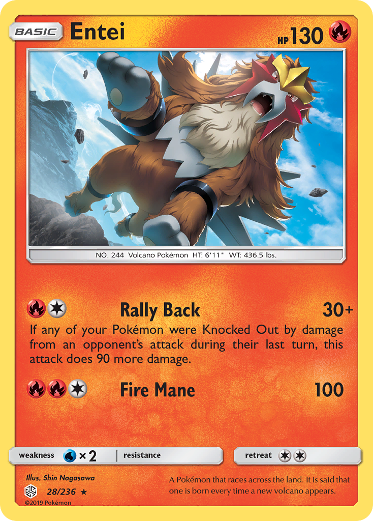 Entei (28/236) [Sun & Moon: Cosmic Eclipse] - Card Brawlers | Quebec | Canada | Yu-Gi-Oh!
