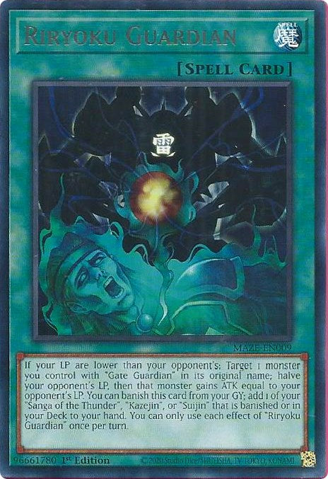 Riryoku Guardian [MAZE-EN009] Rare - Card Brawlers | Quebec | Canada | Yu-Gi-Oh!