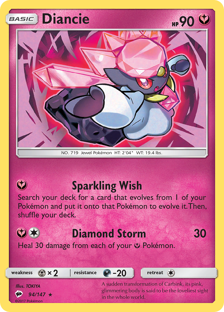 Diancie (94/147) [Sun & Moon: Burning Shadows] - Card Brawlers | Quebec | Canada | Yu-Gi-Oh!
