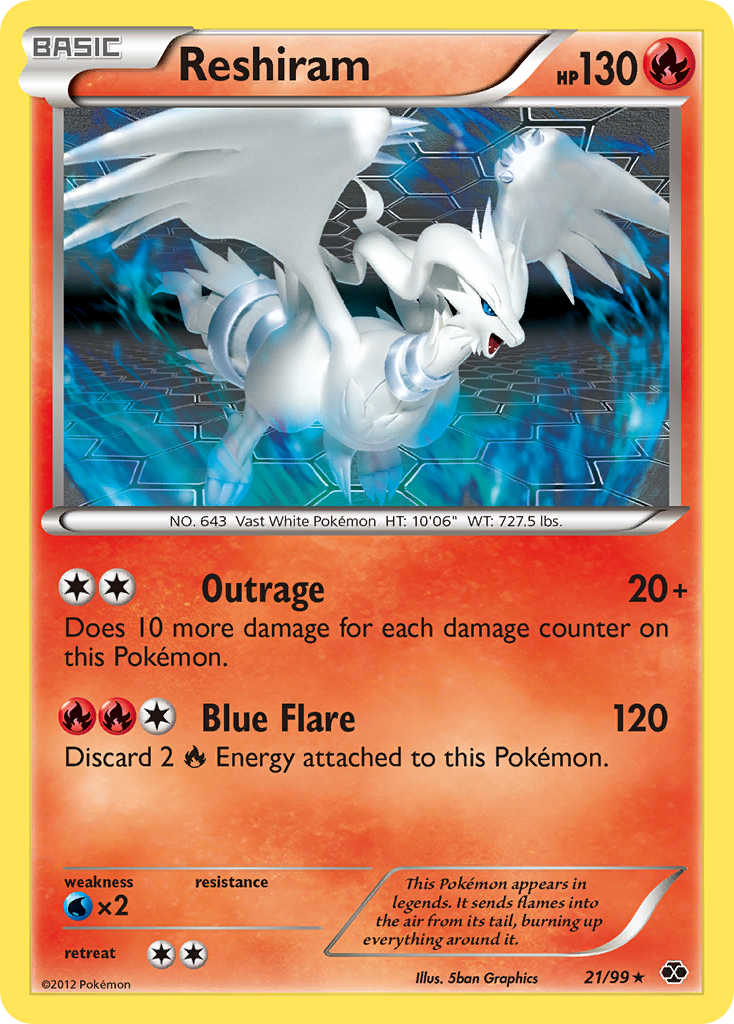Reshiram (21/99) [Black & White: Next Destinies] - Card Brawlers | Quebec | Canada | Yu-Gi-Oh!
