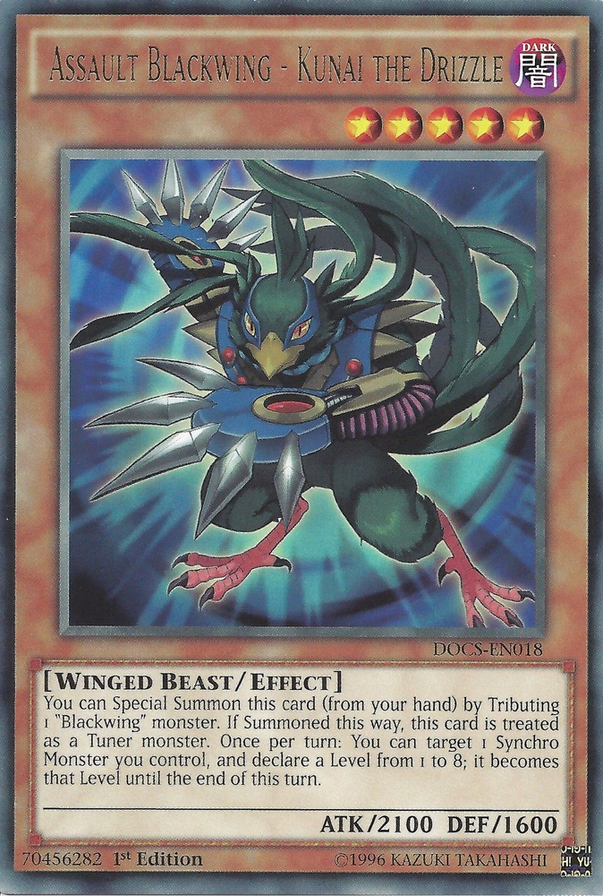 Assault Blackwing - Kunai the Drizzle [DOCS-EN018] Rare - Card Brawlers | Quebec | Canada | Yu-Gi-Oh!