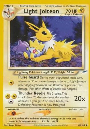 Light Jolteon (48/105) [Neo Destiny Unlimited] - Card Brawlers | Quebec | Canada | Yu-Gi-Oh!