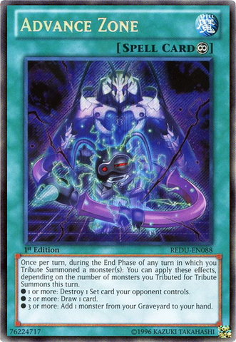 Advance Zone [REDU-EN088] Secret Rare - Card Brawlers | Quebec | Canada | Yu-Gi-Oh!