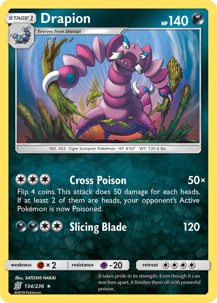 Drapion (134/236) [Sun & Moon: Unified Minds] - Card Brawlers | Quebec | Canada | Yu-Gi-Oh!