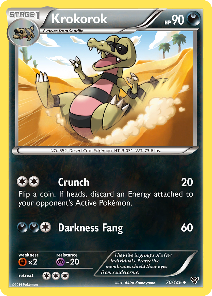 Krokorok (70/146) [XY: Base Set] - Card Brawlers | Quebec | Canada | Yu-Gi-Oh!