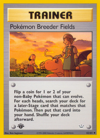 Pokemon Breeder Fields (62/64) [Neo Revelation 1st Edition] - Card Brawlers | Quebec | Canada | Yu-Gi-Oh!