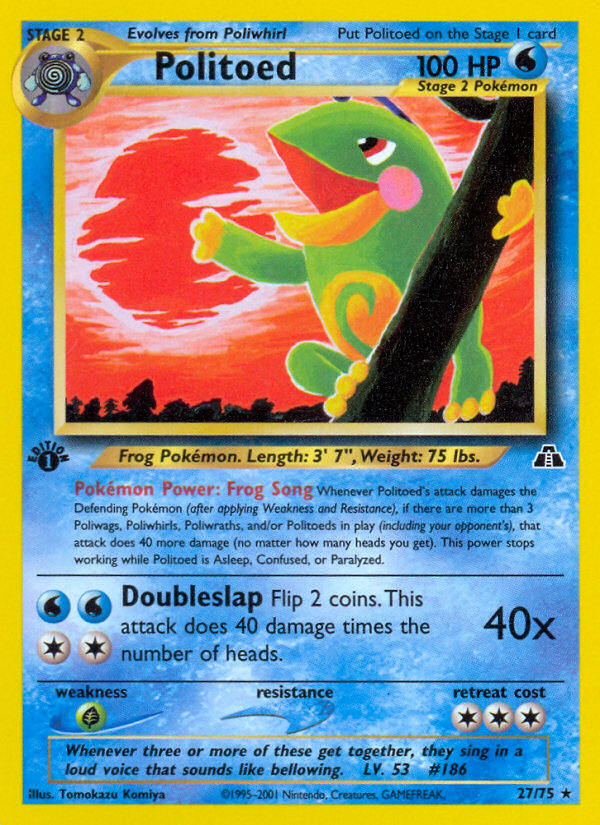 Politoed (27/75) [Neo Discovery 1st Edition] - Card Brawlers | Quebec | Canada | Yu-Gi-Oh!