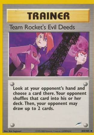 Team Rocket's Evil Deeds (103/105) [Neo Destiny Unlimited] - Card Brawlers | Quebec | Canada | Yu-Gi-Oh!