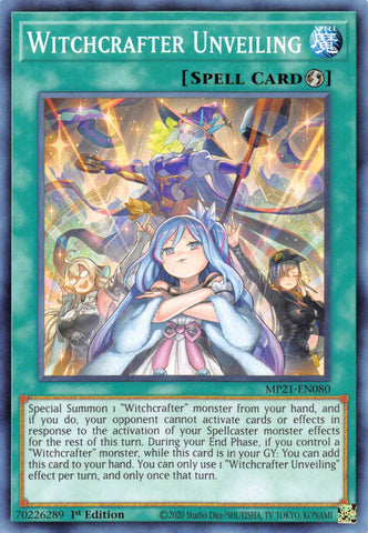 Witchcrafter Unveiling [MP21-EN080] Common - Card Brawlers | Quebec | Canada | Yu-Gi-Oh!