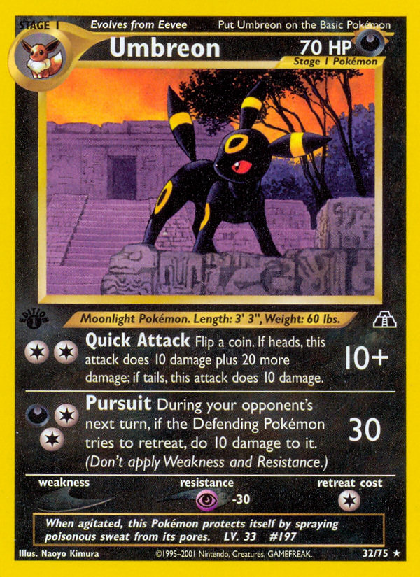 Umbreon (32/75) [Neo Discovery 1st Edition] - Card Brawlers | Quebec | Canada | Yu-Gi-Oh!