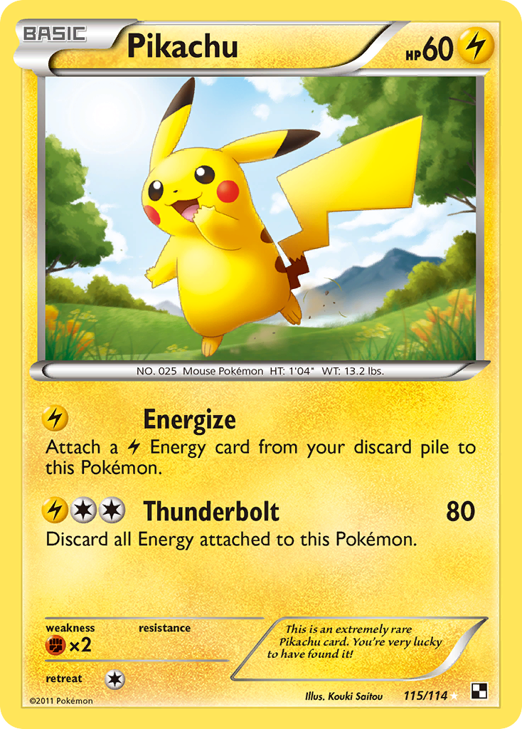 Pikachu (115/114) [Black & White: Base Set] - Card Brawlers | Quebec | Canada | Yu-Gi-Oh!
