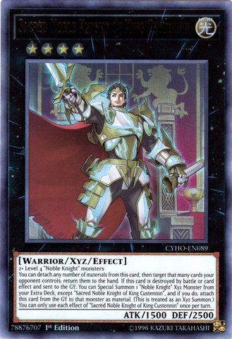 Sacred Noble Knight of King Custennin [CYHO-EN089] Ultra Rare - Yu-Gi-Oh! - Card Brawlers | Quebec | Canada |