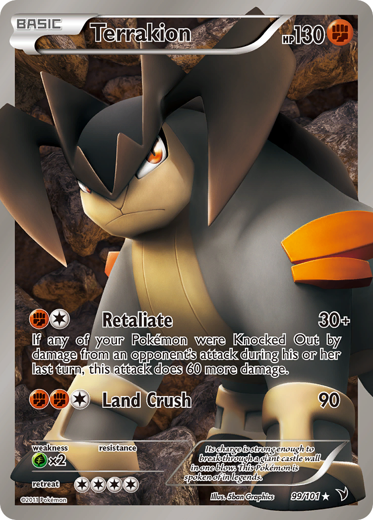 Terrakion (99/101) [Black & White: Noble Victories] - Card Brawlers | Quebec | Canada | Yu-Gi-Oh!
