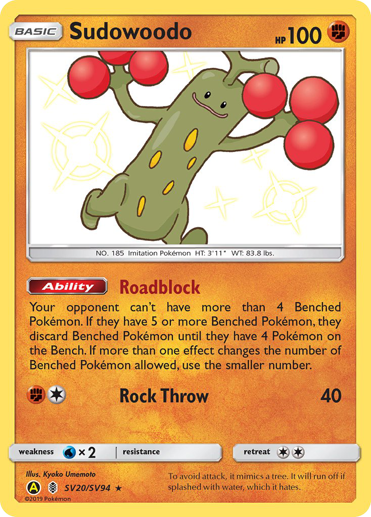 Sudowoodo (SV20/SV94) [Sun & Moon: Hidden Fates - Shiny Vault] - Card Brawlers | Quebec | Canada | Yu-Gi-Oh!