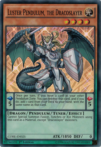 Luster Pendulum, the Dracoslayer [CORE-EN025] Super Rare - Yu-Gi-Oh! - Card Brawlers | Quebec | Canada |