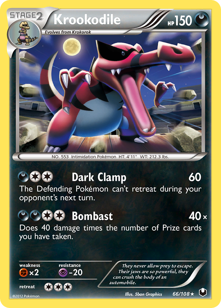 Krookodile (66/108) [Black & White: Dark Explorers] - Card Brawlers | Quebec | Canada | Yu-Gi-Oh!