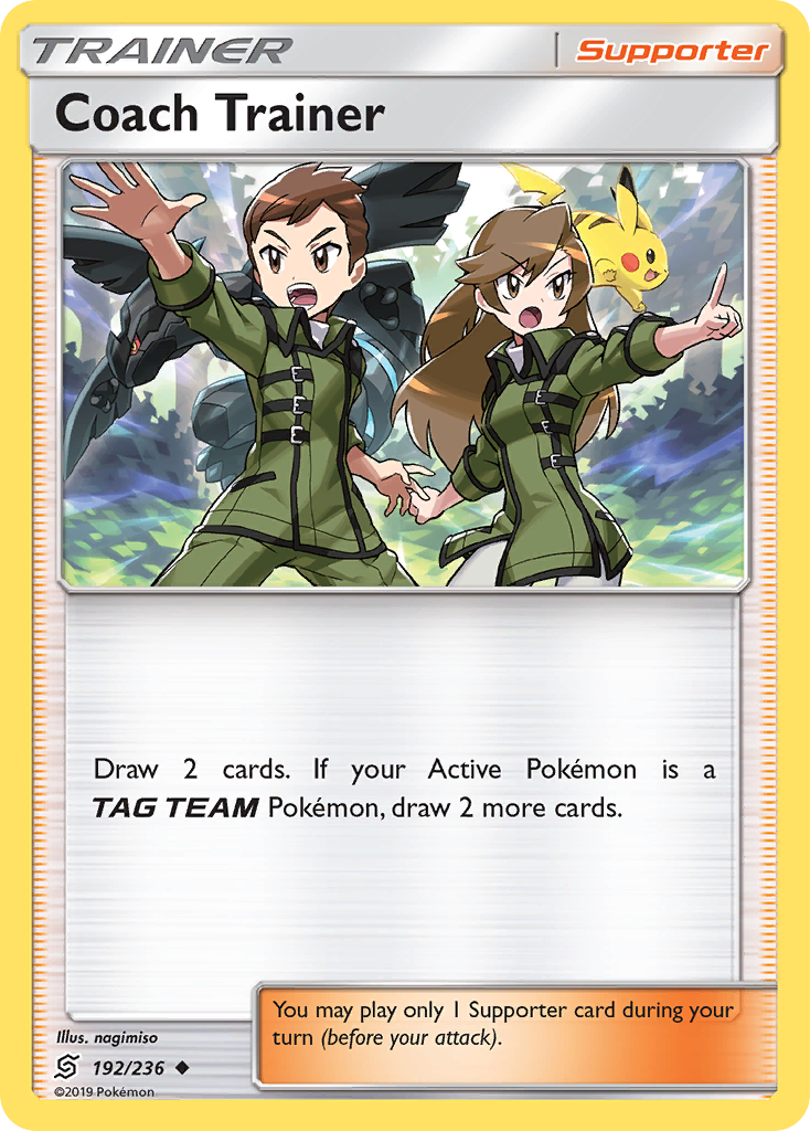 Coach Trainer (192/236) [Sun & Moon: Unified Minds] - Card Brawlers | Quebec | Canada | Yu-Gi-Oh!