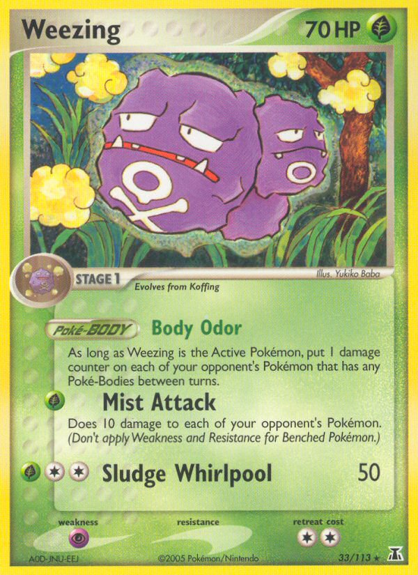 Weezing (33/113) [EX: Delta Species] - Card Brawlers | Quebec | Canada | Yu-Gi-Oh!