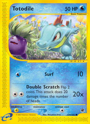 Totodile (134/165) [Expedition: Base Set] - Card Brawlers | Quebec | Canada | Yu-Gi-Oh!