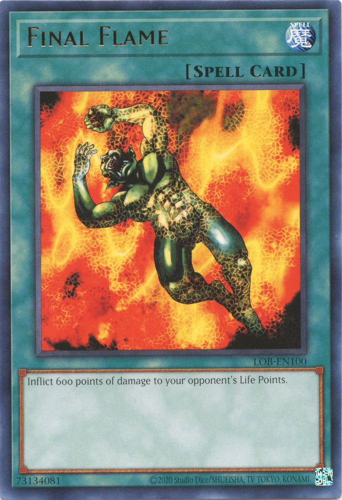 Final Flame (25th Anniversary) [LOB-EN100] Rare - Card Brawlers | Quebec | Canada | Yu-Gi-Oh!