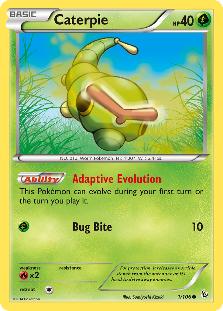 Caterpie (1/106) [XY: Flashfire] - Card Brawlers | Quebec | Canada | Yu-Gi-Oh!