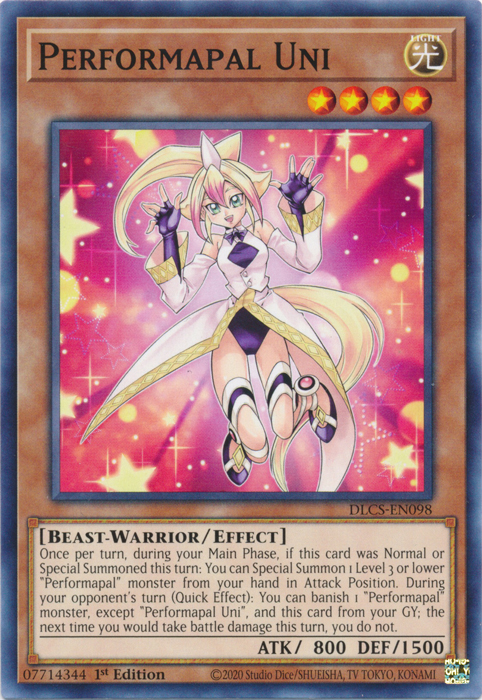 Performapal Uni [DLCS-EN098] Common - Card Brawlers | Quebec | Canada | Yu-Gi-Oh!