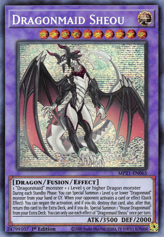 Dragonmaid Sheou [MP21-EN065] Prismatic Secret Rare - Card Brawlers | Quebec | Canada | Yu-Gi-Oh!