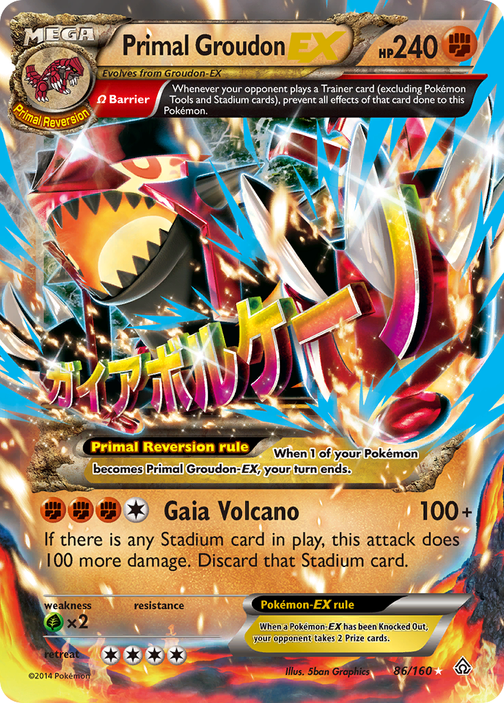 Primal Groudon EX (86/160) [XY: Primal Clash] - Card Brawlers | Quebec | Canada | Yu-Gi-Oh!