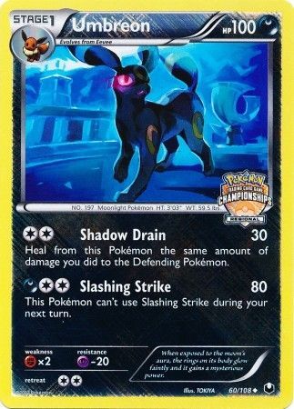 Umbreon (60/108) (Regional Championship Promo) [Black & White: Dark Explorers] - Card Brawlers | Quebec | Canada | Yu-Gi-Oh!