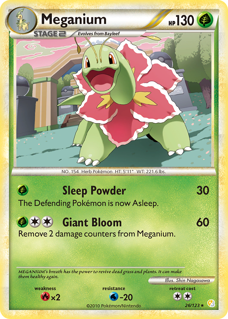 Meganium (26/123) [HeartGold & SoulSilver: Base Set] - Card Brawlers | Quebec | Canada | Yu-Gi-Oh!