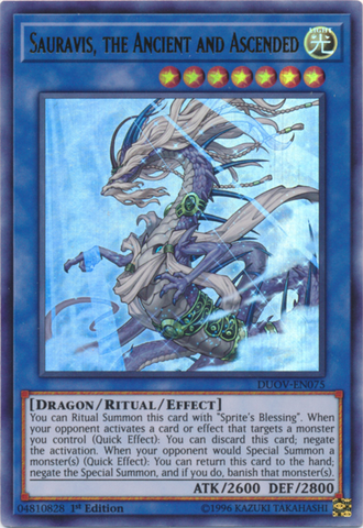 Sauravis, the Ancient and Ascended [DUOV-EN075] Ultra Rare - Card Brawlers | Quebec | Canada | Yu-Gi-Oh!