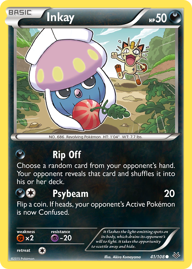 Inkay (41/108) [XY: Roaring Skies] - Card Brawlers | Quebec | Canada | Yu-Gi-Oh!