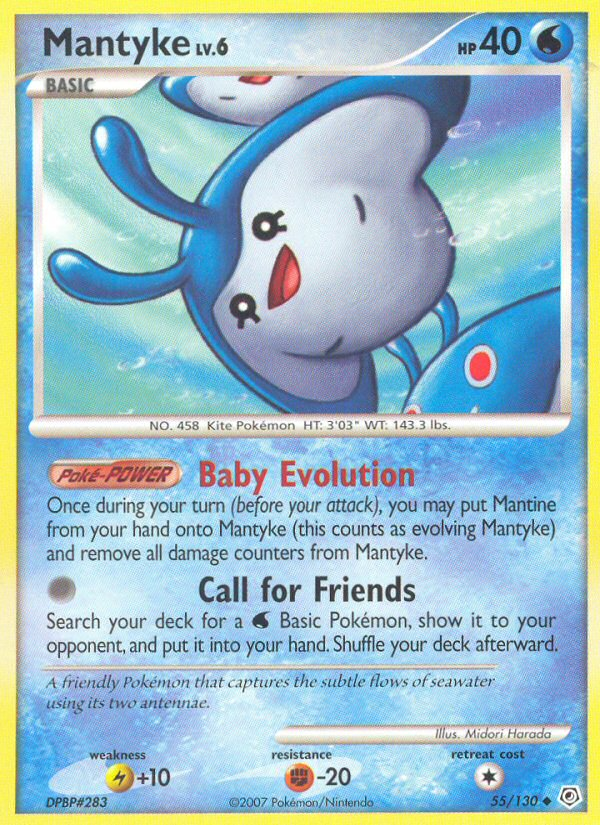 Mantyke (55/130) [Diamond & Pearl: Base Set] - Card Brawlers | Quebec | Canada | Yu-Gi-Oh!